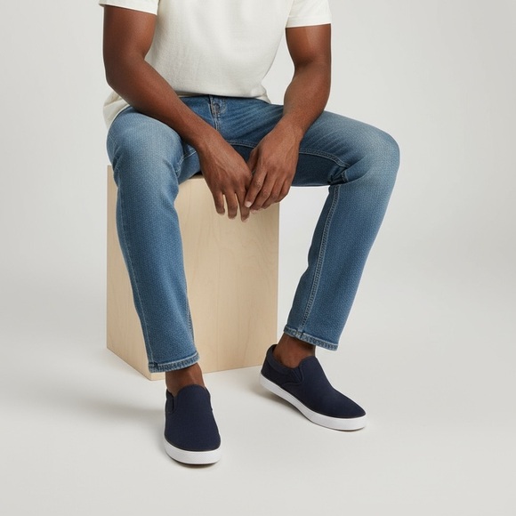 Hugo Boss Navy Slip-On Loafers - Picture 2 of 9